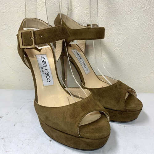 JIMMY CHOO ブラウン スエード ミュール JIMMY CHOO ブラウン スエード ミュール