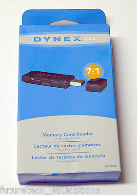 DYNEX USB 2.0 7-IN-1 MEMORY CARD READER - DX-CR112