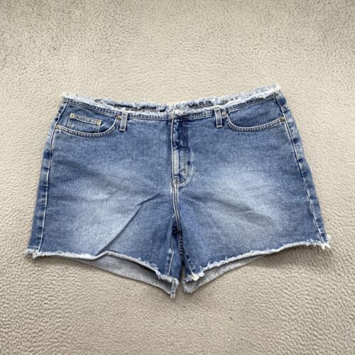 Vintage Venezia Cut Off Raw Hem Denim Jean Booty Shorts in Size 20 - Picture 1 of 14