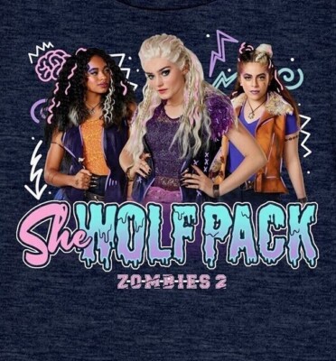 NWT Disney Zombies Graphic T Shirt Tee Top Girl Addison Zed Wolf Pack  6X