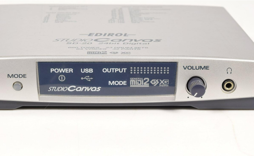 Roland SD-20 Edirol Studio Canvas Sound Module W/cords Operationavailable  Used