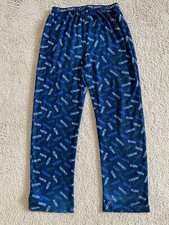 Calvin Klein ck boys microfleece blue pajama joggers lounge pants logo size 7-8