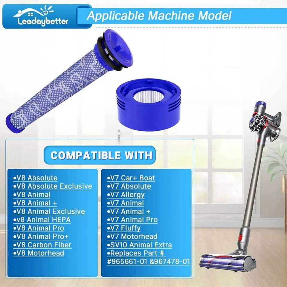 Hepa Filter Für Dyson V8 V7 Animal Absolute Kabelloser Staubsauger Ersatzteil DE - Bild 2 von 4