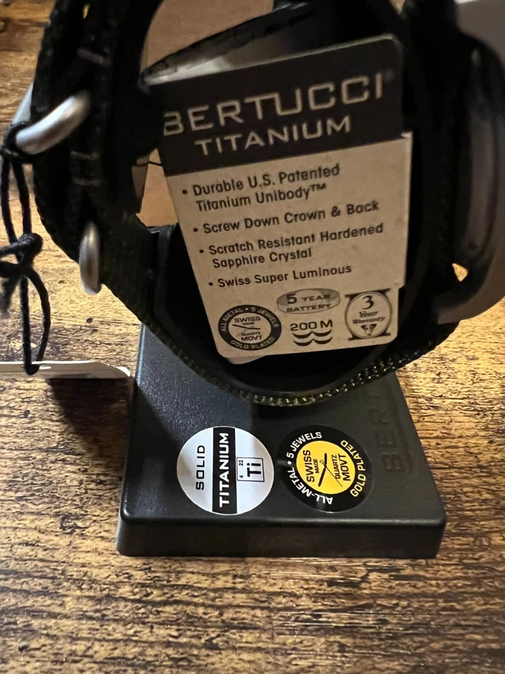 Bertucci A-2T Vintage B-Type Defender Olive Band 40mm Titanium Swiss & Sapphire - Image 2 of 4