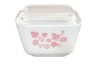 Vintage Pyrex Pink Gooseberry Refrigerator Dish Fridgie 501 With Lid READ