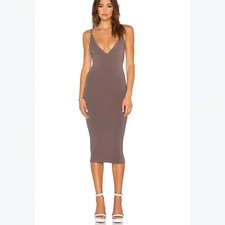 NWT NOOKIE x Revolve Ti Amo Sexy Bodycon Cami Midi Dress Taupe Size S $159