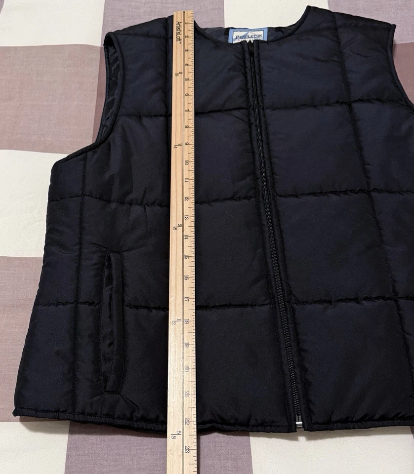 Pendleton Originals Mujer’s Chaleco Puffer Grande Cuadrado Edredón Ligero Negro Foto 4 de 4