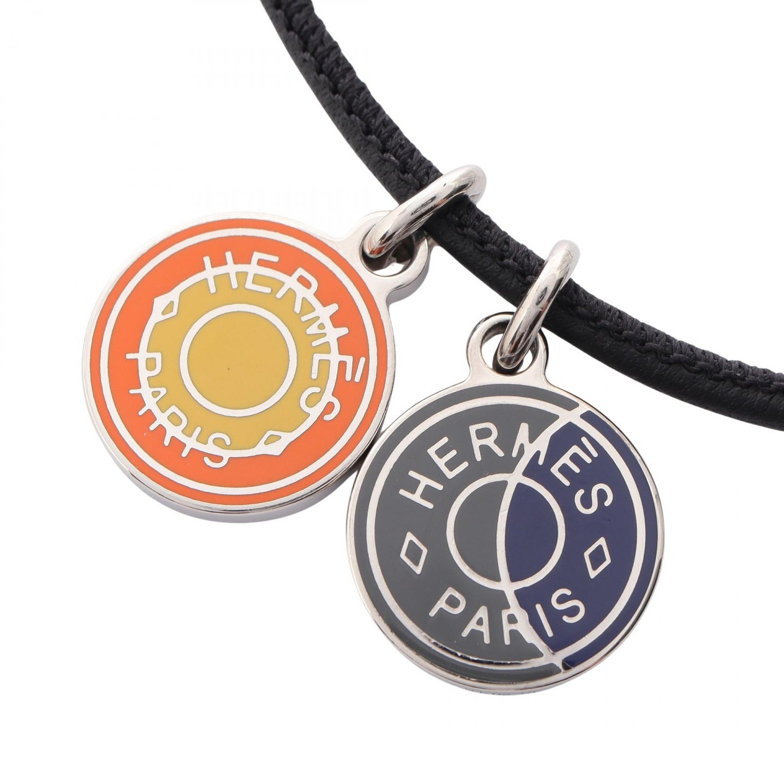 HERMES Eclipse Necklace Pendant Stainless Steel B… - image 1