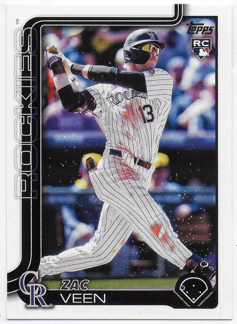 2025 Topps Update #US286 Zac Veen RC - Colorado Rockies