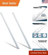 2 Pcs 304 Stainless Steel Flat Bar 48" Length, 1-1/2" Width, 1/8" Thickness 2...
