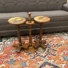 Smoking Stand Side Table Cigar Ashtray Holder Storage Rack Vintage Mid Century