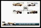 DR WHO 1988 GB ISLE OF MAN FDC MOTOR SPORT RACE CAR COMBO R54582