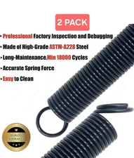 Garage Door Extension Springs Heavy DUTY 2 pack Stretch 30 " Black NEW