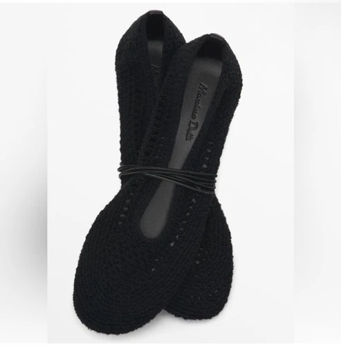 Zapato plano de ballet Massimo Dutti negro con cordones de cuero 7,5 38 nuevo con etiquetas 1508/450 - Imagen 8 de 20