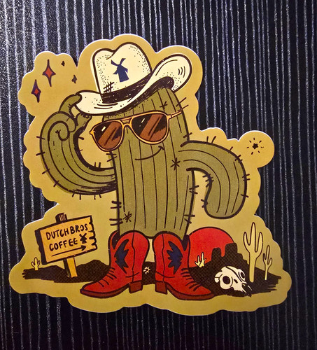 9/22/26 Second Chance Sticker- Cactus Cowboy Dutch Bros Coffee Vinyl Sticker