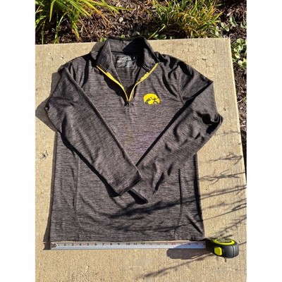 Campus Heritage Iowa Hawkeyes Quarter Zip Pullover Sweatshirt Women's Size S