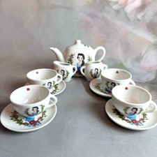 Vintage 1991 Disney Beauty  The Beast Belle Miniature 11 Piece Tea Set