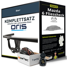 Für MAZDA 6 Fliessheck Typ GH Anhängerkupplung starr +eSatz 7pol uni 07-13 NEU