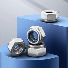 Nylon Insert Lock Nuts DIN985 304 Stainless Steel UNC 4# 6#-10# 1/4" 5/16-1/2"