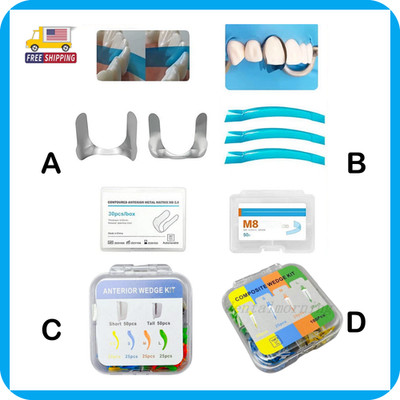 Dental Contoured Anterior Matrix Bands Teeth Restoration Strip Soft Strata Wedge