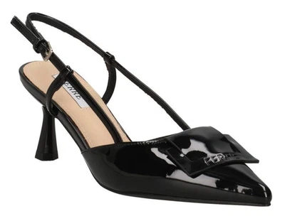 Ferre' 830 Slingback Sandales Chaussures Femme Boucle Bride Ecopelle Noir - Photo 1/3