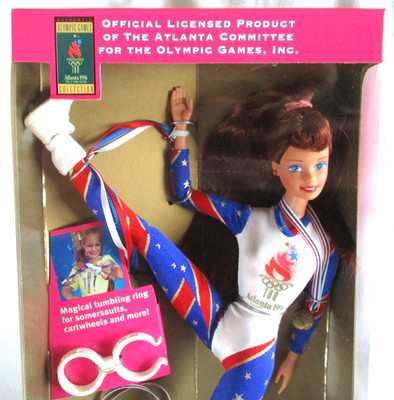 1995 Olympic GYMNAST Barbie Doll Redhead Atlanta 1996 Team USA Mattel 15125 NRFB