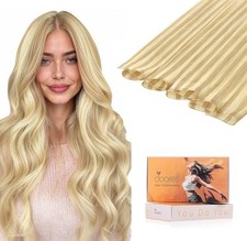DOORES Sew in Hair Extensions Straight, 22 Inch Drity Blonde Highlight 60g