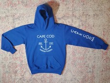 Cape Cod Blue Pullover Hoodie-Youth Size Medium 10-12-Excellent Condition