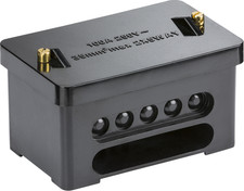 100A Double Pole Connector Block 2 x 5 Way Electric Service Black Connection Box