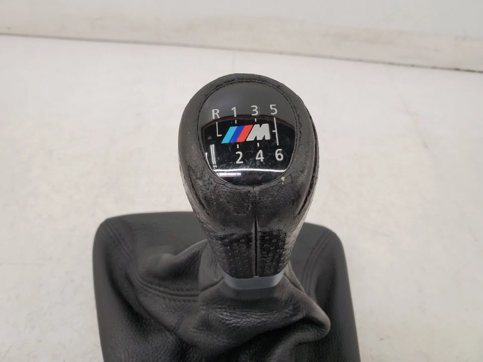 ✅ 08-13 OEM BMW E82 E88 M Sport transmisión manual palanca de cambios cuero * Foto 2 de 4