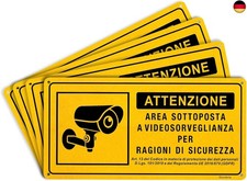 Schilder für Videoüberwachung aus Sicherheitsgründen 11,8 x 5,9 Zoll, 4 Stück Al