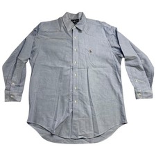 Ralph Lauren Shirt Mens 16 33 Blue Yarmouth Oxford Button Down Long Sleeve