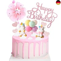 Aodigege Unicorn Cake Decoration Birthday Macaron Cake Decoration Cake Topper
