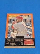 CARLOS BELTRAN - 2013 PANINI AMERICA'S PASTIME - BASE SET CARD #72  /125