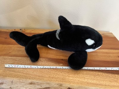 Sea World Shamu Orca Killer Whale 16'' Plush Black and White Stuffed Animal Toy