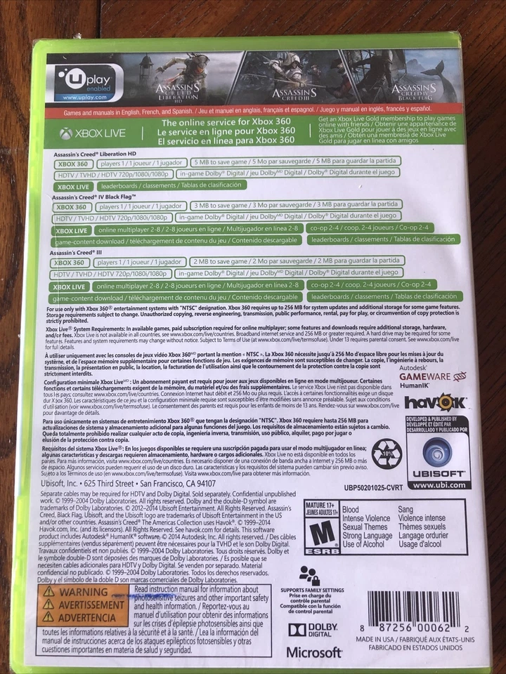 Assassin’s Creed The Americas Collection Xbox360 MD3M - Image 2 of 2