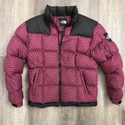 The North Face Men s Pink & Black 700 Count Nuptse Puffer Jacket-size S NEW EUC