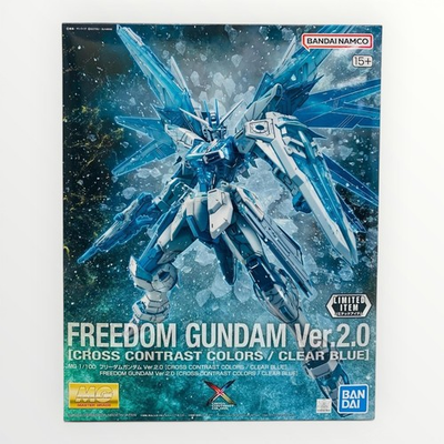#ad MG 1 100 Freedom Gundam Ver.2.0 Cross Contrast Color Clear Blue Kit Bandai JAPAN $139.55