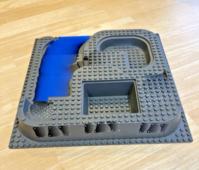 LEGO Baseplate Raised 32x32 6092pb02 Alpha Team Three Level Ogel Center Set 6776