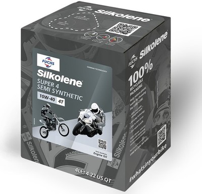 FUCHS SILKOLENE SUPER 4 10W-40 Motoröl 4 Liter 4-Takt Motorradöl teilsynthetisch