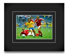 Zico Signed Hand 10x8 Photo Autograph Card Brazil Flamengo Gift Display + COA