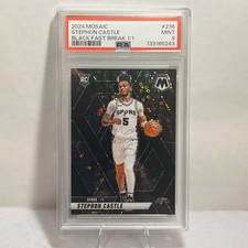 2024 Panini Mosaic Stephon Castle Black Fast Break 1/1 PSA 9 (RC) SSP