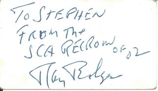 RAY BOLGER WIZARD OF OZ SCARECROW IN PERSON SIGNED AUTOGRAPH CARD