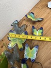 VTG Curtis Jere Enamel Butterfly Metal Wallhanging MCM Signed 1968 Blue Yellow — photo 10