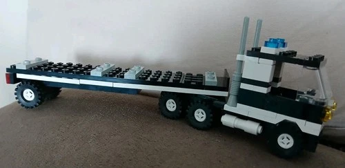 LEGO Custom Town Tractor Trailer Flatbed Lorry Truck Classic City Train