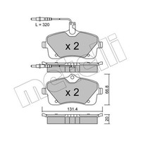 Metelli BremsbeläGe Bremsbelegsatz Vorne FüR Peugeot 407 SW