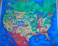 Fabric Traditions Map Of USA And Canada With Border Panel 100 Cotton Fabric