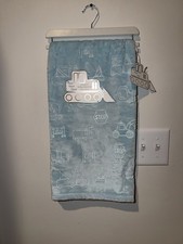 Truck Truck Truck Embossed Plush Blanket Blue Vehicles 30 x 40 in