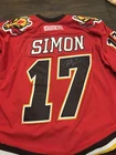 Chris Simon Calgary Flames Rare Signed NHL Hockey Jersey Native Star Enforcer