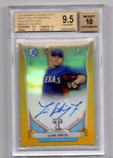 2014 Bowman Chrome Gold Refractor Autograph LUIS Ortiz 29/50 BGS 9.5 w/ 10 Auto